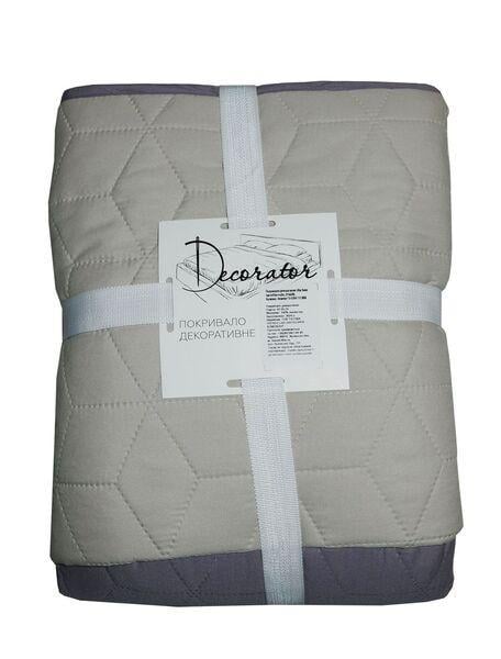 Покрывало двухстороннее Decorator Куб 210x215 см Сиреневый/Бежевый (21947)