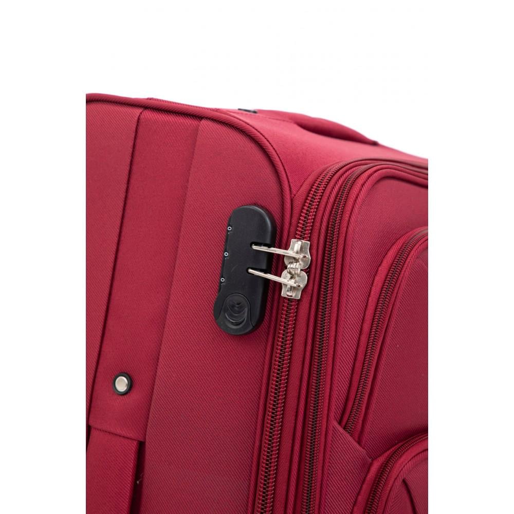 Валіза Bonro Tourist велика на 4 колесах Вишневий (10132802) - фото 11