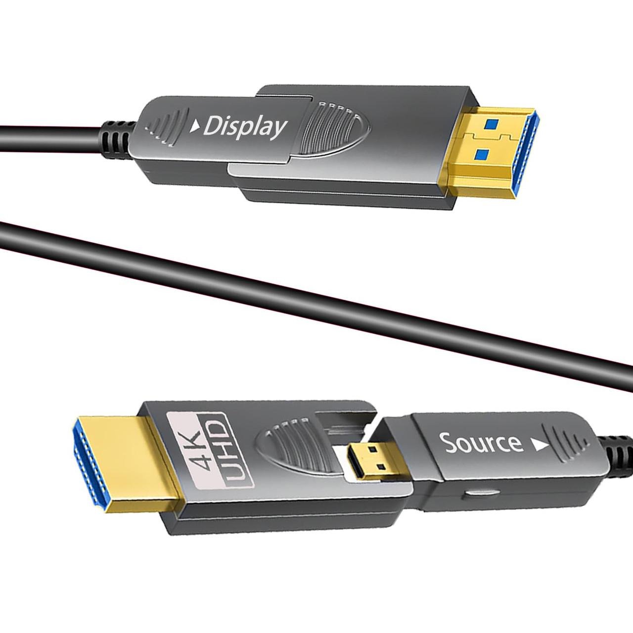 Кабель HDMI V2.1 на оптичному волокні підтримка 8K/60Hz і 4K/120Hz Ethernet eARC 30 м (000048946) - фото 7 Кабель HDMI V2.1 на оптичному волокні підтримка 8K/60Hz і 4K/120Hz Ethernet eARC 30 м (000048946) - фото 7