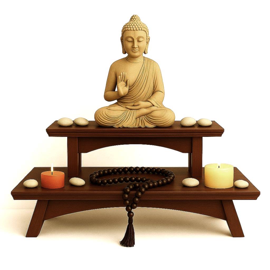 Алтарь для медитации из дерева Вирамина Терракот (ЛАТ-016132)
