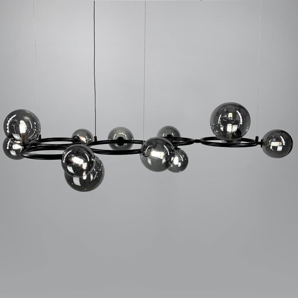 Люстра Gorizia на 12 графітових плафонів Чорний (sg 44/12 bk/gr) - фото 1