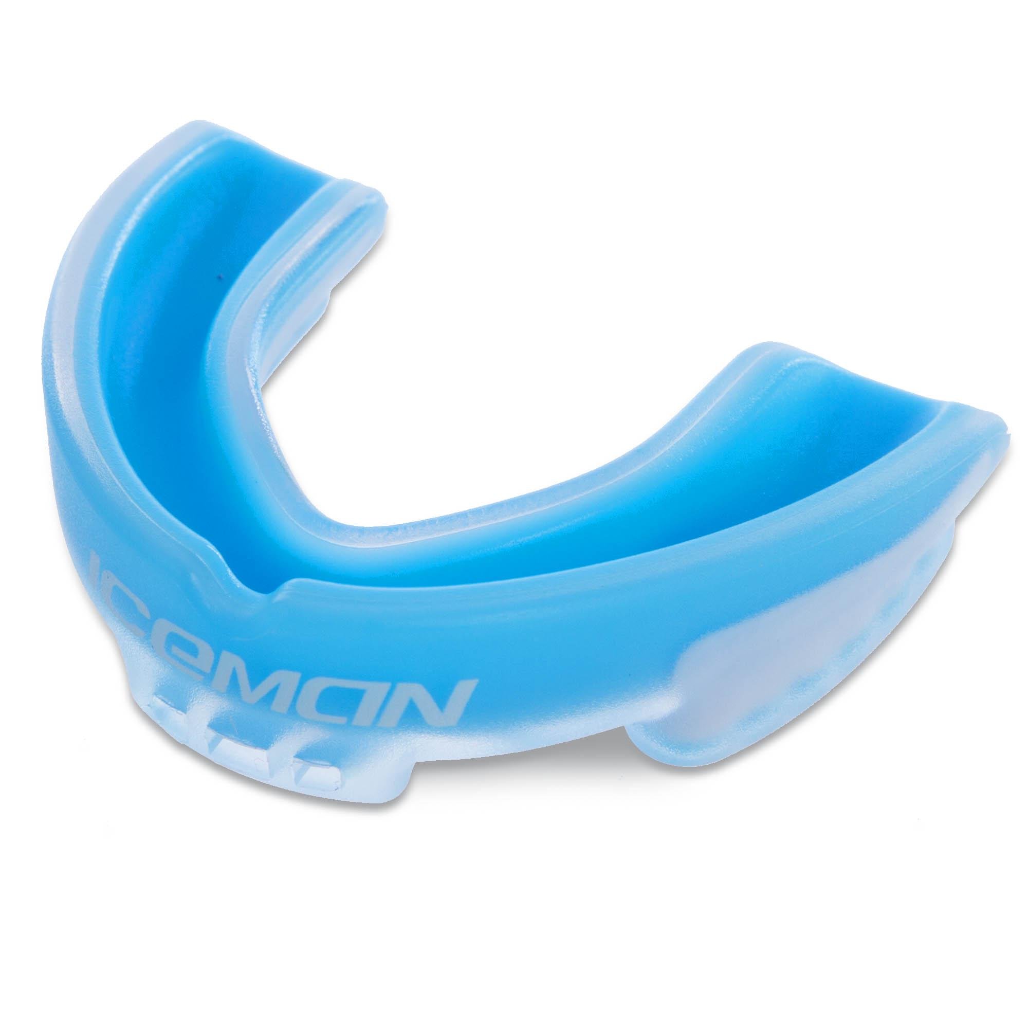 Капа боксерская SP-Sport BO-0066-S ICE MAN одночелюстная двухкомпонентная детская возраст 6-12 Голубая (BO-0066-S)