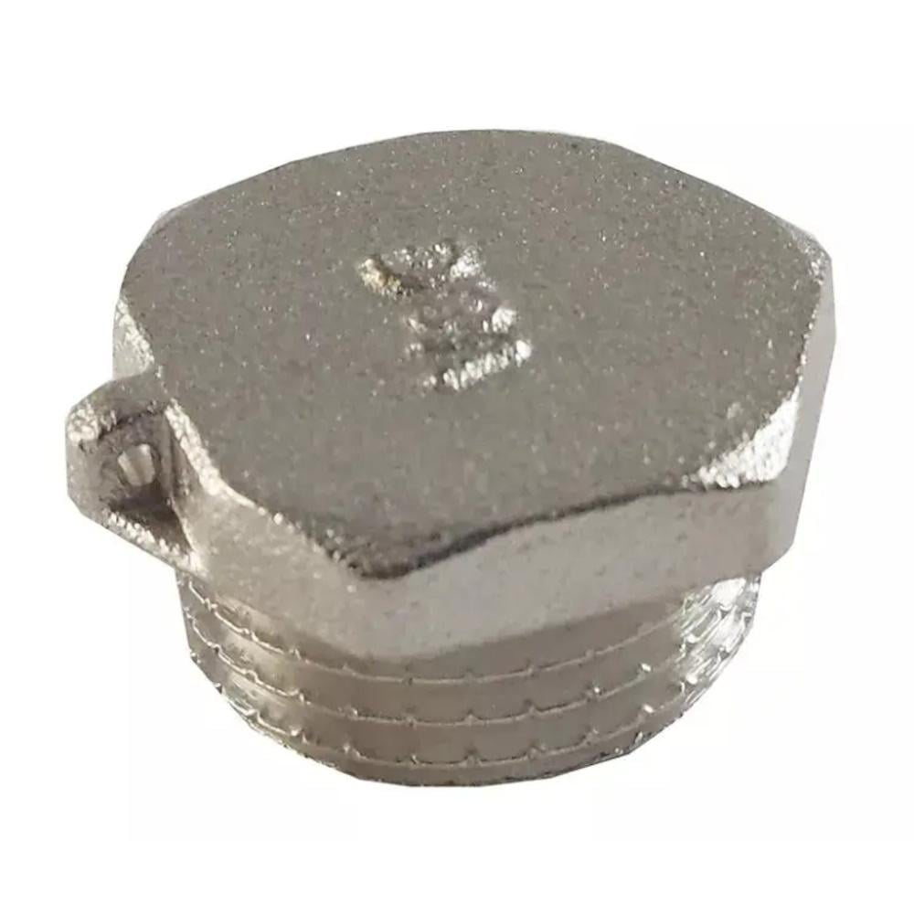 Заглушка латунная никелированная V&G VALOGIN 1/2" наружная резьба (SQ-1041321)