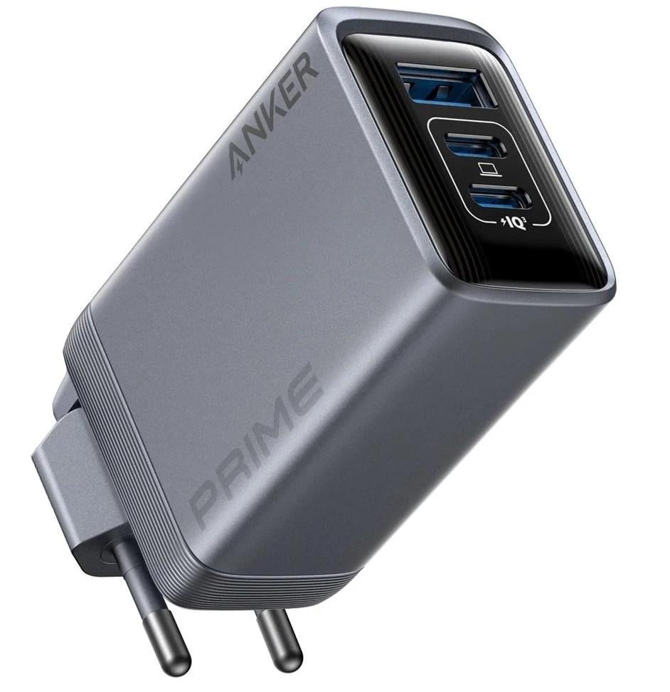 Зарядное устройство сетевое Anker PowerPort GaNPrime 100W 2xUSB-C 1xUSB-A PD 3.0 PowerIQ Silver (A2688341)