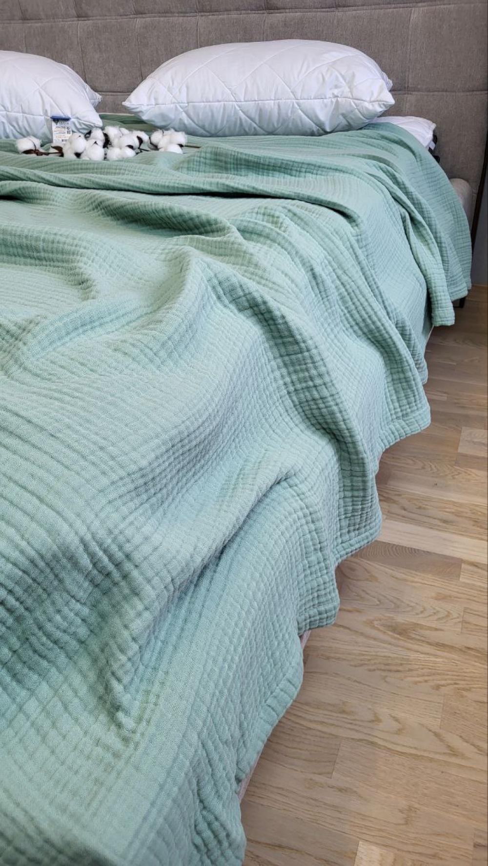 Покрывало муслин 180x220 см Spring greens (11044) - фото 3 Покрывало муслин 180x220 см Spring greens (11044) - фото 3