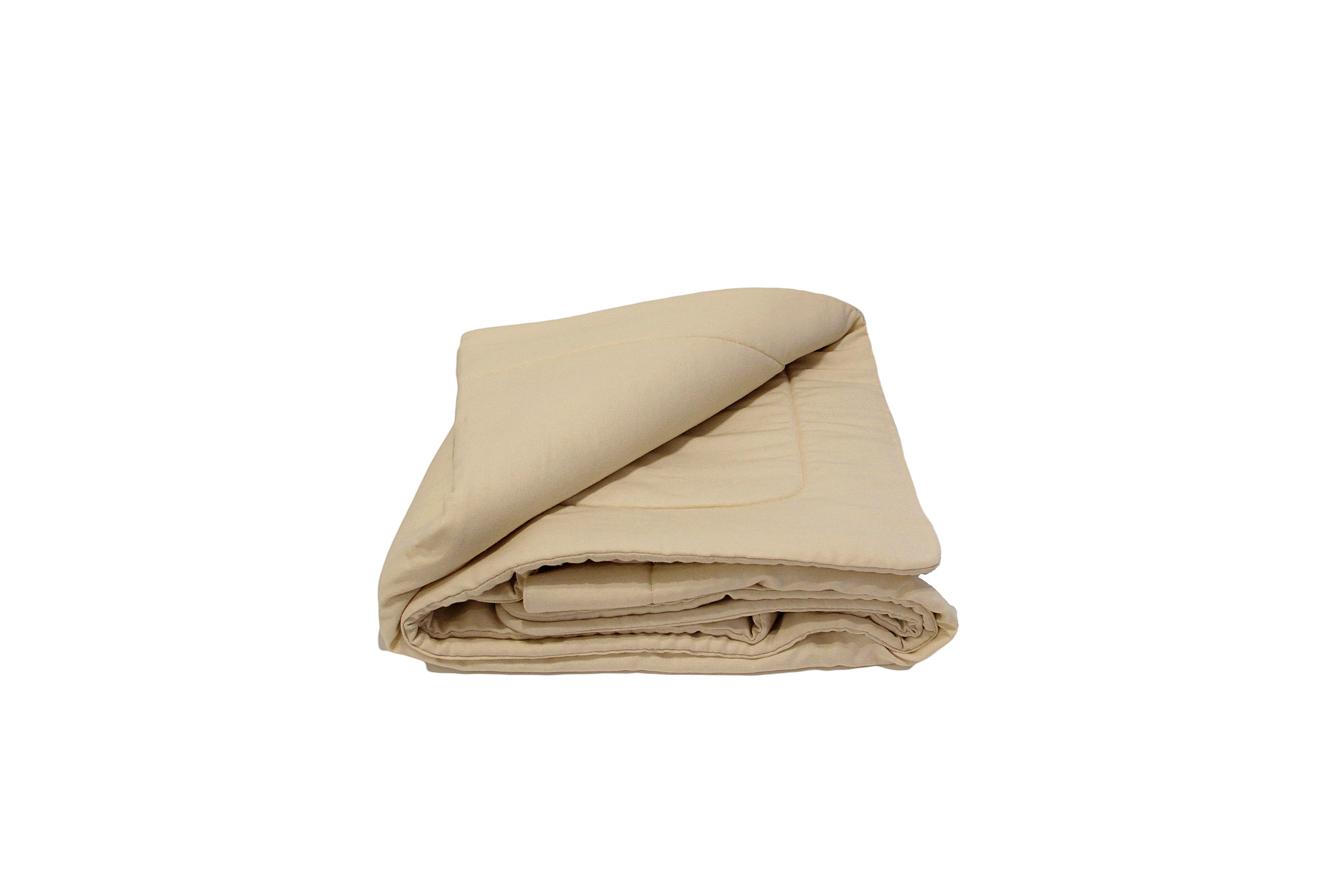 Плед демісезонний лляний 130х105 см Молочний (LAM310)