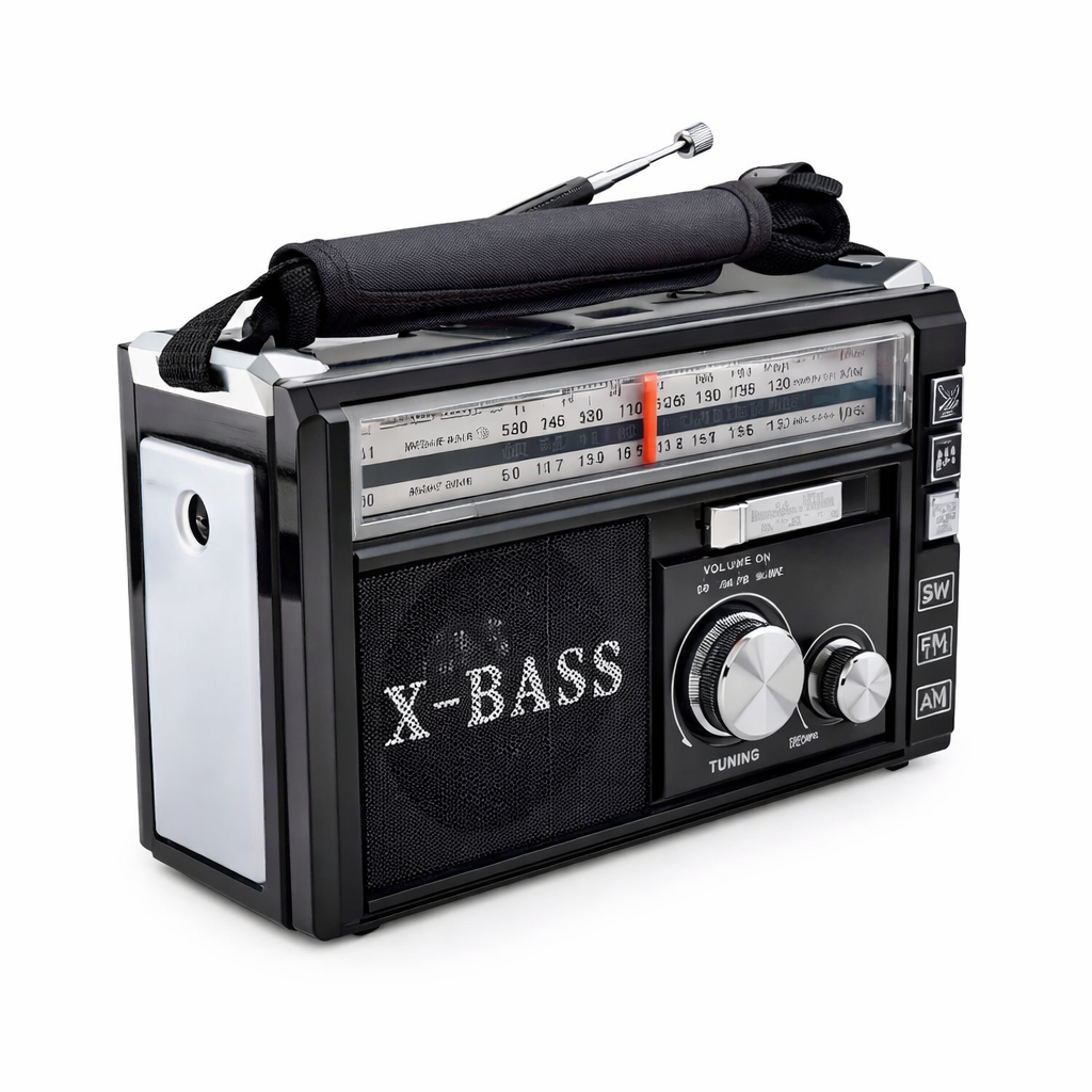 Радиоприемник портативный Golon RX-381 MP3 USB/FM/AM/SW от сети/аккумулятора и батареек Черный (32563898)