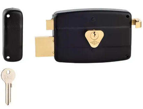 Замок Kale 157 С 60 мм накладная сталь окрашена черной порошковой краской 3 ключа правосторонний (2328809743) Замок Kale 157 С 60 мм накладная сталь окрашена черной порошковой краской 3 ключа правосторонний (2328809743)