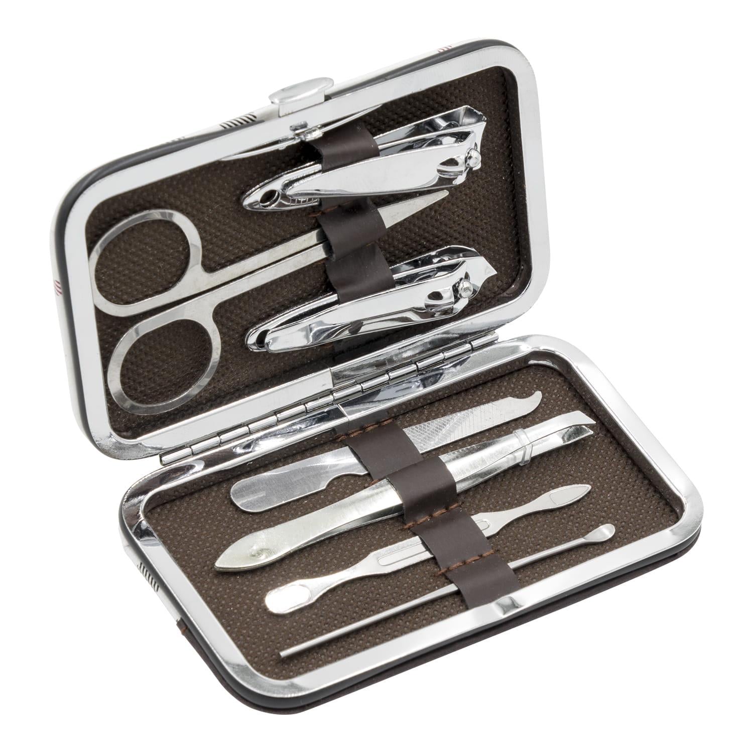 Набор для маникюра 7в1 кусачки/ножницы/пинцет/пушер/пилочка в чехле (XJ3537)