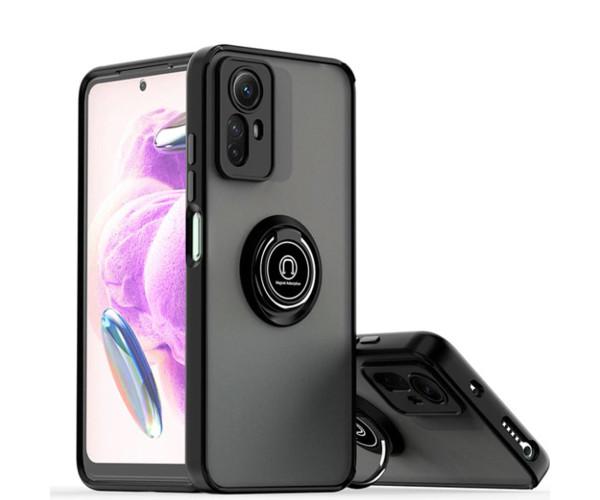 Чехол-накладка TPU Color Matte Ring для Xiaomi Redmi Note 12s Чёрный