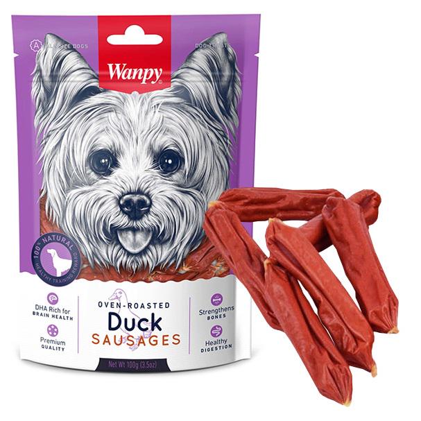 Лакомство для собак Wanpy Duck Sausages Сосиски с уткой 100 г (820086)