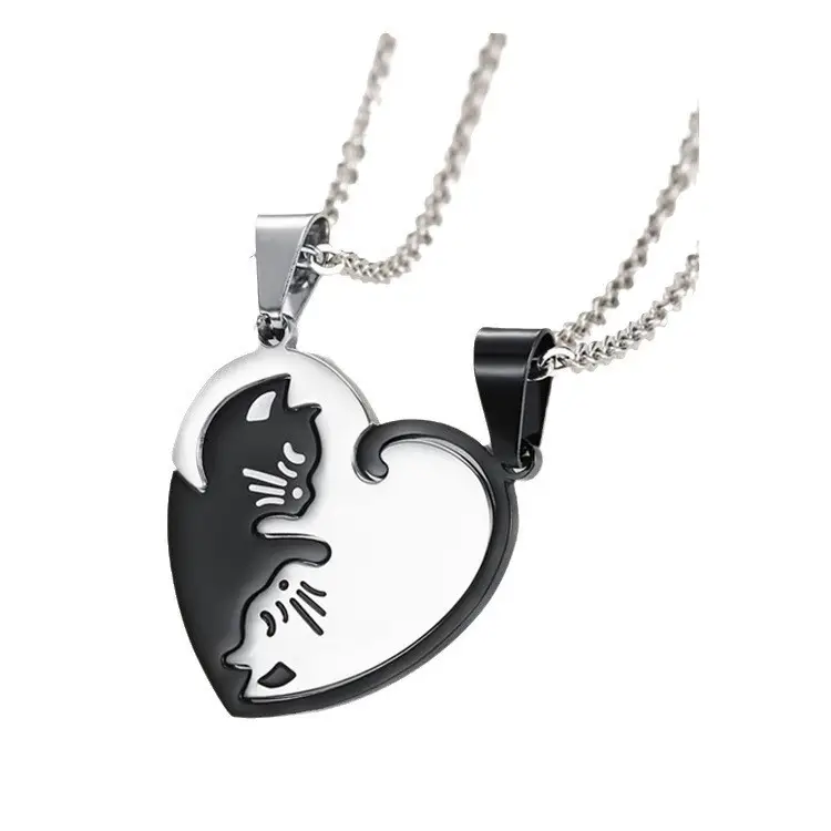Підвіски на шию Інь Ян Котики для закоханих парні (1403)