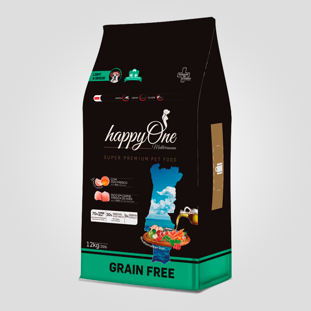 Корм сухий беззерновий HappyOne Mediterraneum Lights&Senior Fresh Meat для літніх собак з м’ясом 12 кг (2091108172) - фото 1 Корм сухий беззерновий HappyOne Mediterraneum Lights&Senior Fresh Meat для літніх собак з м’ясом 12 кг (2091108172) - фото 1