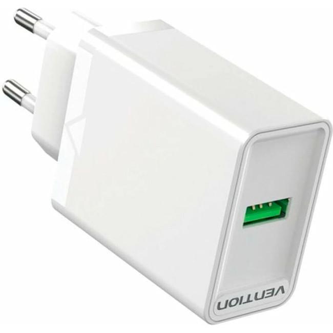 Зарядное устройство Vention FABW0-EU USB-A 18W Белый (20799974) - фото 1