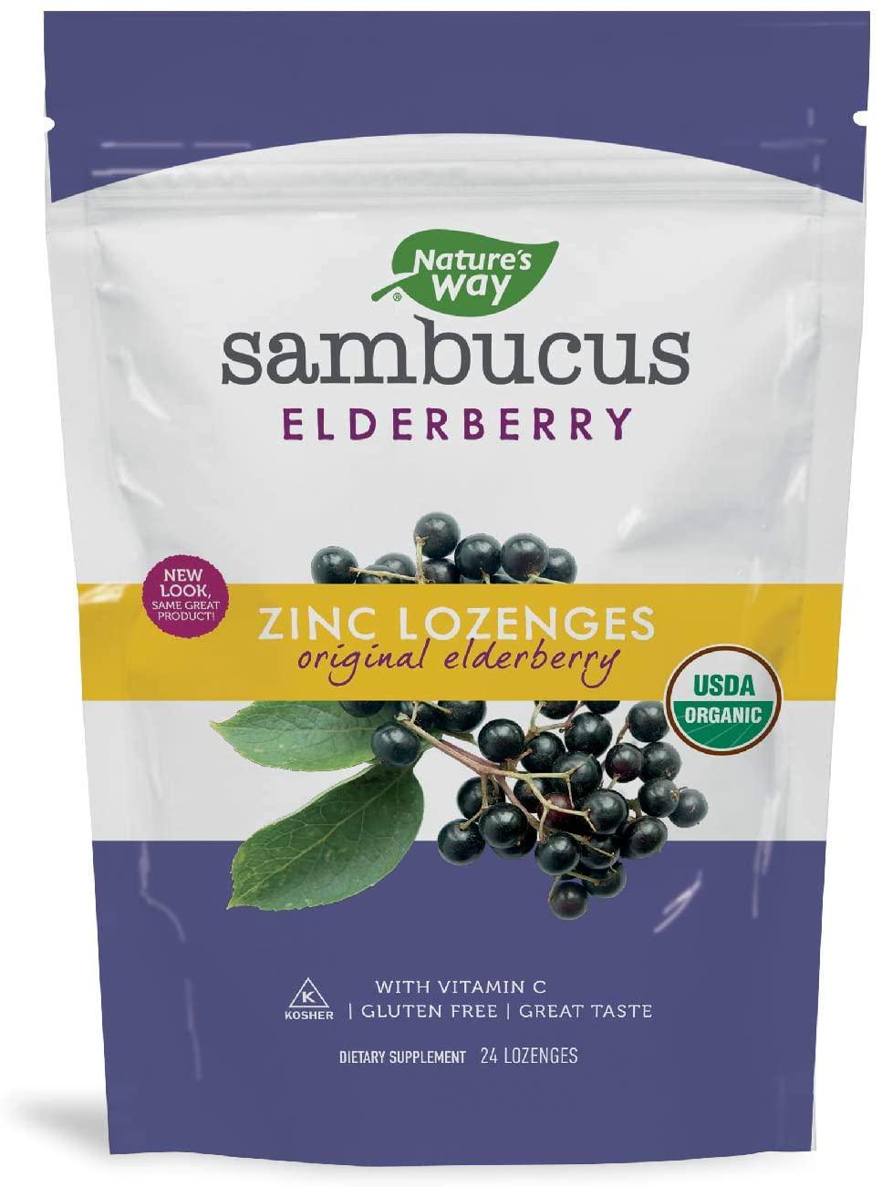 Витамины Sambucus Elderberry Zinc Lozenges with Vitamin C 24 Lozenges