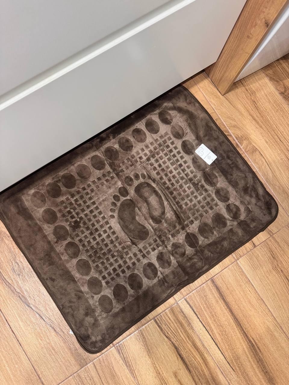 Коврик для ванны из микрофибры 60х80 см Коричневый (П4К-al-noga-001-01) - фото 1 Коврик для ванны из микрофибры 60х80 см Коричневый (П4К-al-noga-001-01) - фото 1