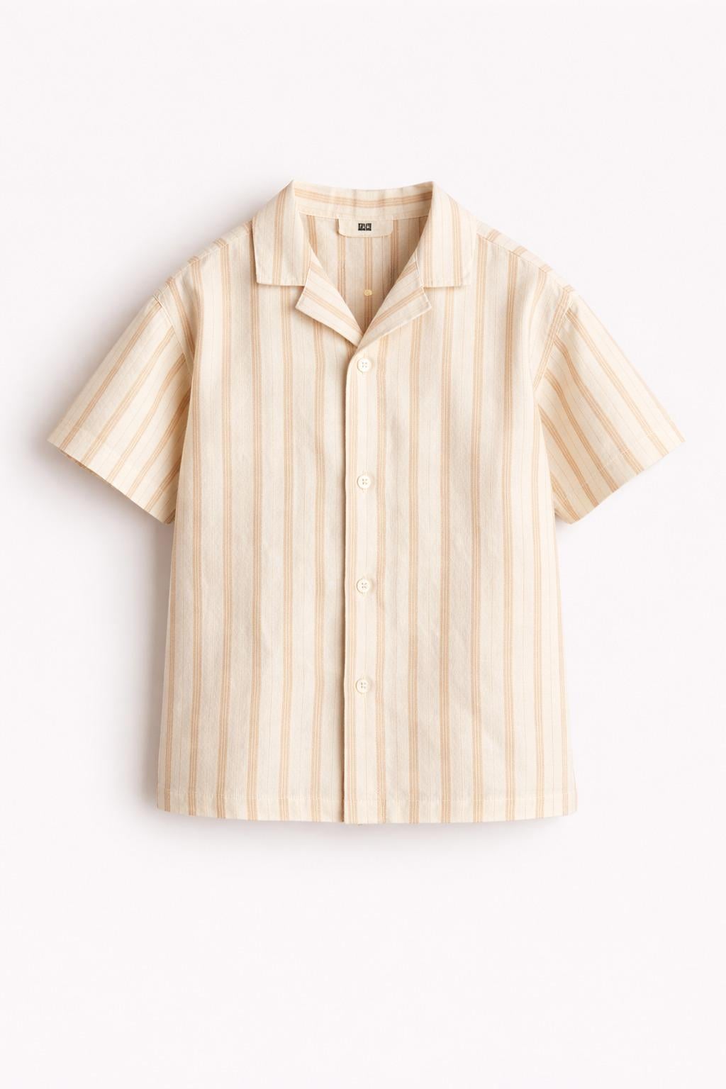 Сорочка H&M Смужки 140 см Білий (1300351)