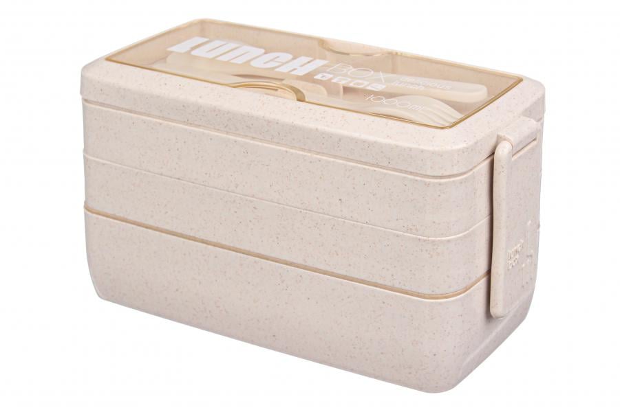 Ланч-бокс эко Jooki с тремя уровнями и приборами 1000 мл (1929)