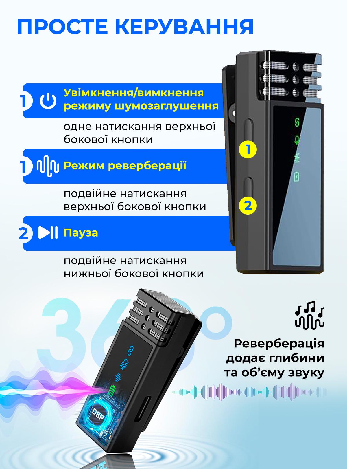 Микрофон беспроводной петличный OnePro с ветрозащитной насадкой Черный (73716) - фото 4 Микрофон беспроводной петличный OnePro с ветрозащитной насадкой Черный (73716) - фото 4