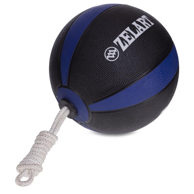 М'яч медичний Zelart Tornado Ball FI-5709-5 5кг Чорний / Синій (DR003436) - фото 3