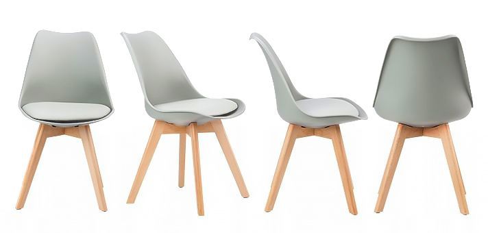 Стулья кухонные Homart PCS-002G 4 шт Серый (9351) - фото 3 Стулья кухонные Homart PCS-002G 4 шт Серый (9351) - фото 3