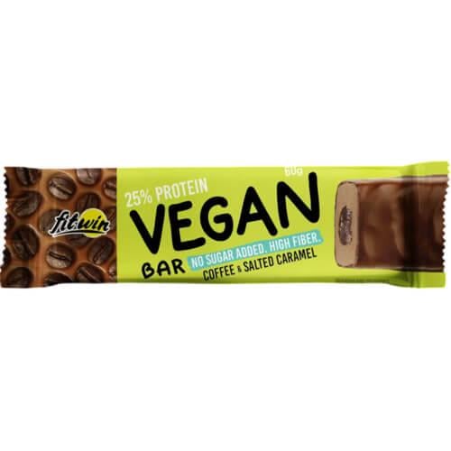 Протеїновий батончик FitWin Vegan Bar 60 г Кава і солона карамель (FIT-1095)