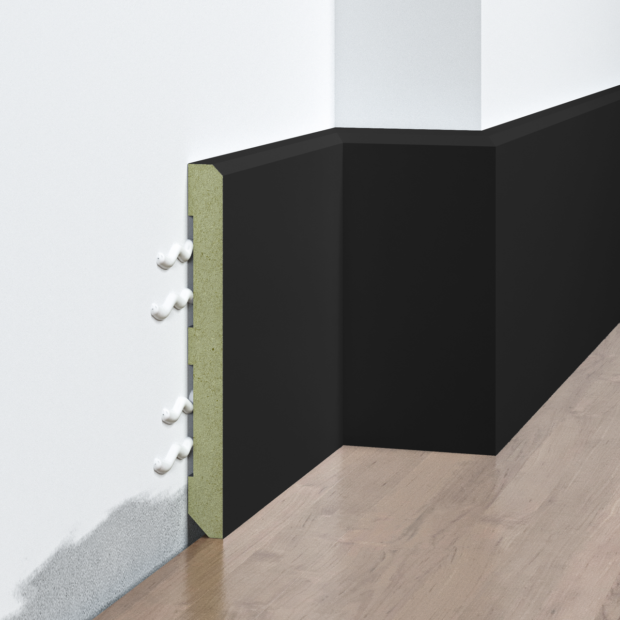 Плинтус накладной FSPRO 10100F3 МДФ 2,5 м Черный (P.MDF10100F3B) Плинтус накладной FSPRO 10100F3 МДФ 2,5 м Черный (P.MDF10100F3B)