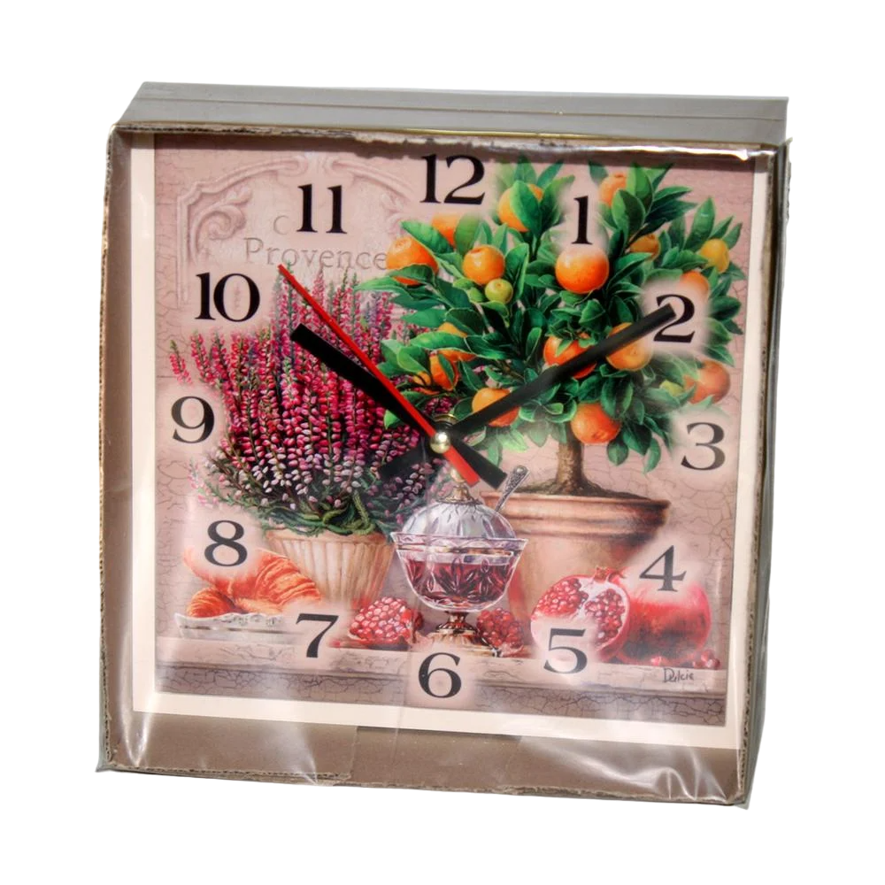 Часы настенные Прованс на керамической основе 20х20 см (