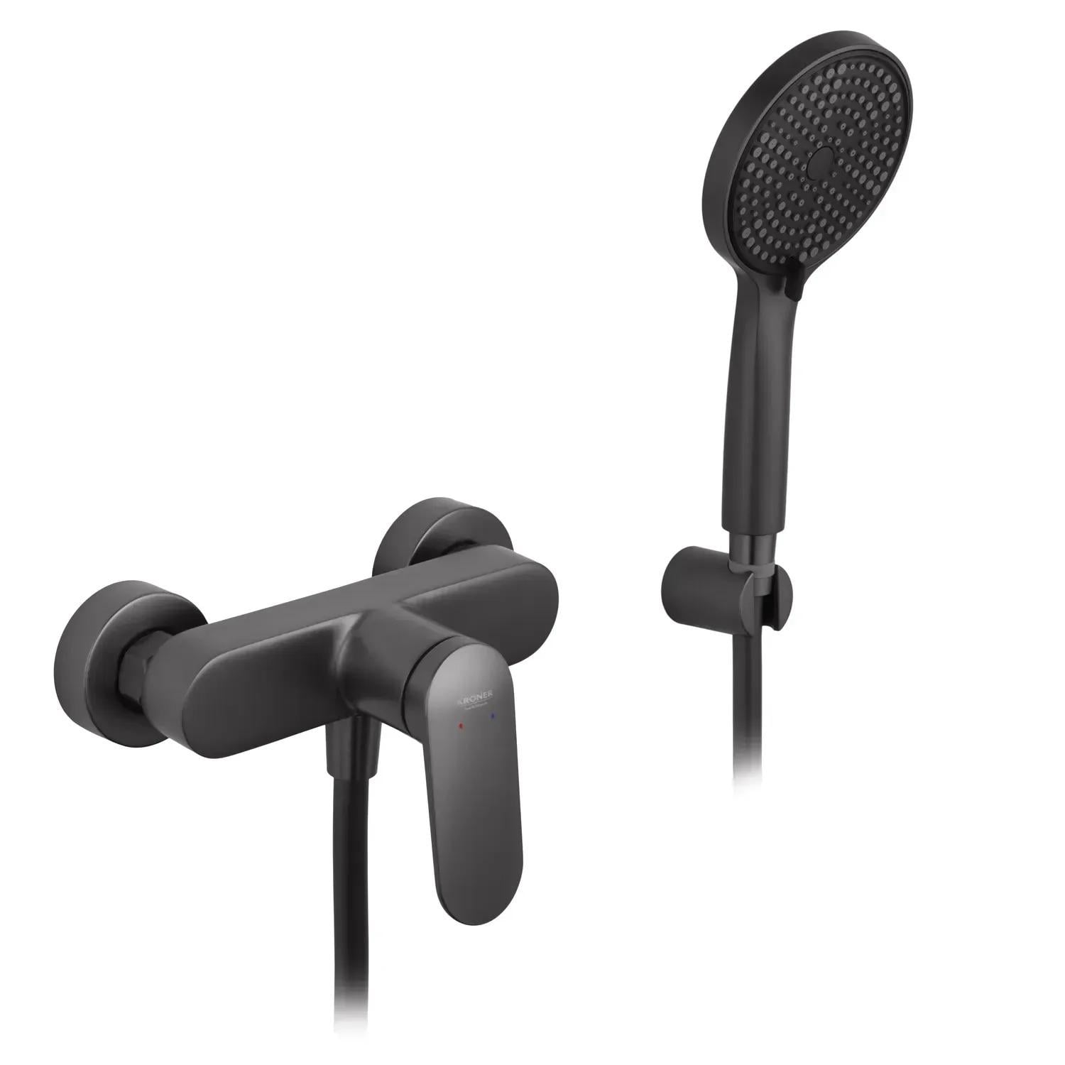 Змішувач для душу Kroner Element 211411-5301 Графітовий (CV035966)