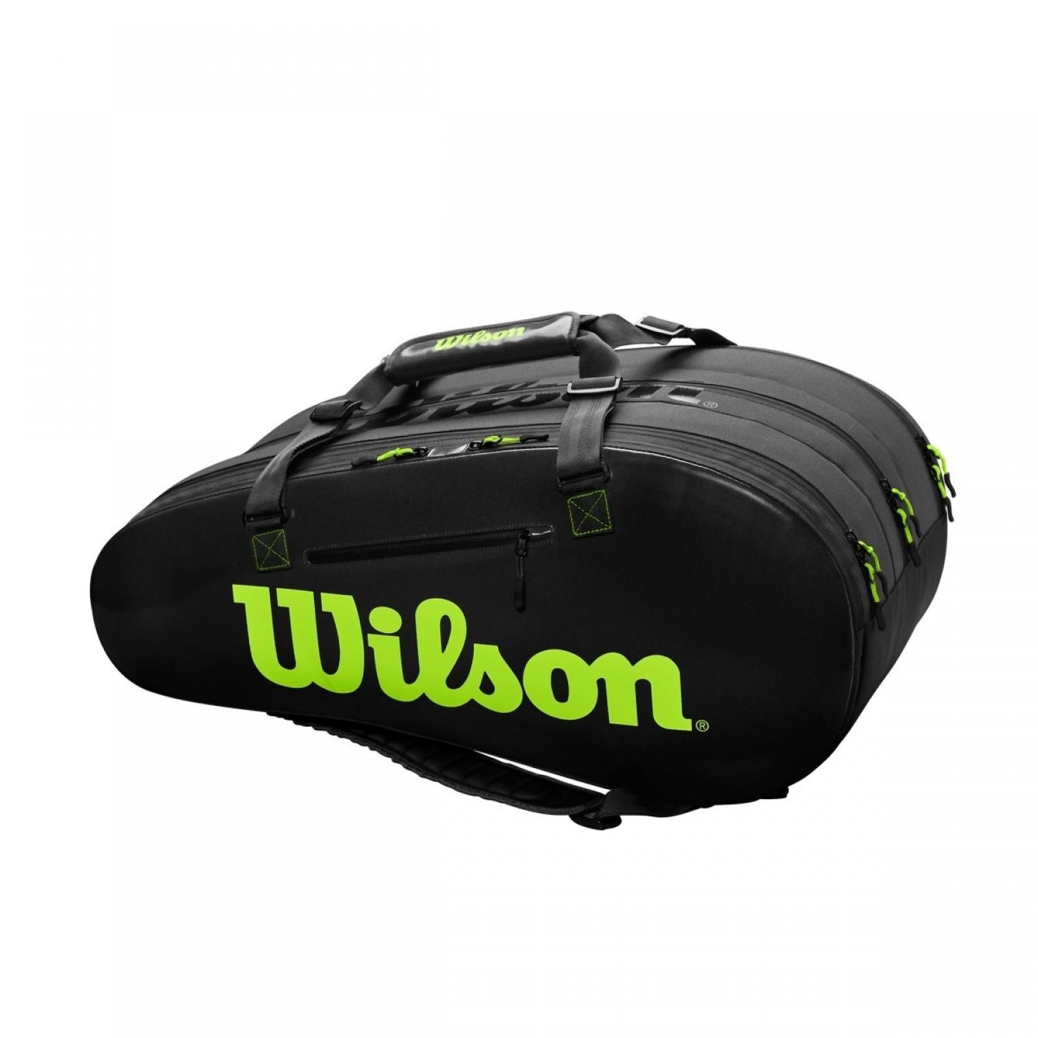 Тенисный чехол Wilson Super Tour 3 Compartment Black/Green (WR8004101001)