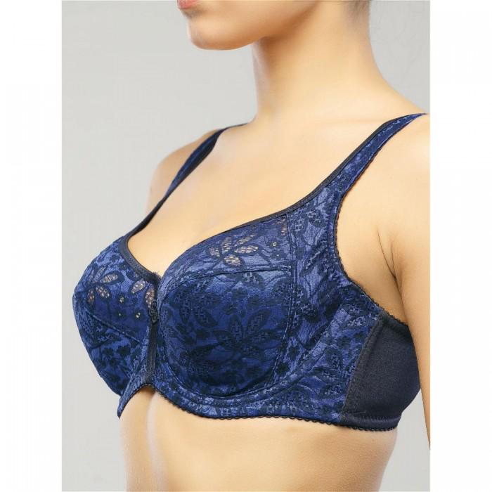 Бюстгальтер з кісточками Lanny Mode тонкий мереживний 90G Синій (11558)