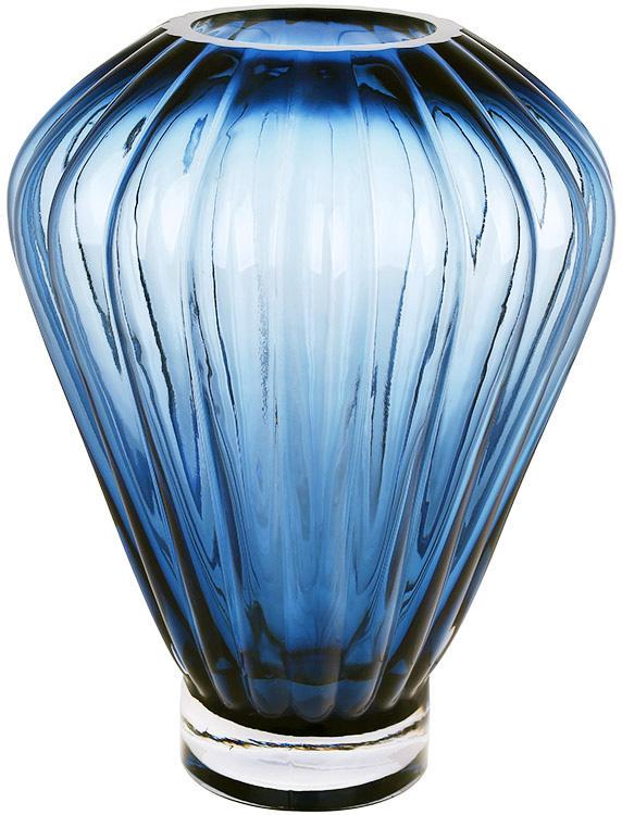 Ваза для цветов из стекла Blue Grace 8.5х19х25 см