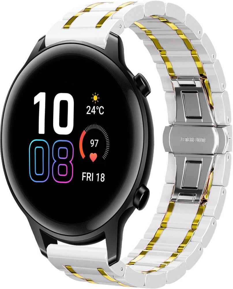 Ремешок керамический Ceramo для Honor Magic Watch 2 42 мм White/Gold (28743-65) Ремешок керамический Ceramo для Honor Magic Watch 2 42 мм White/Gold (28743-65)