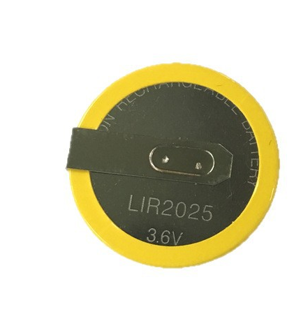 Аккумулятор LIR2025 3,6V с выводами 90° для автобрелоков BMW/Mini/Ford