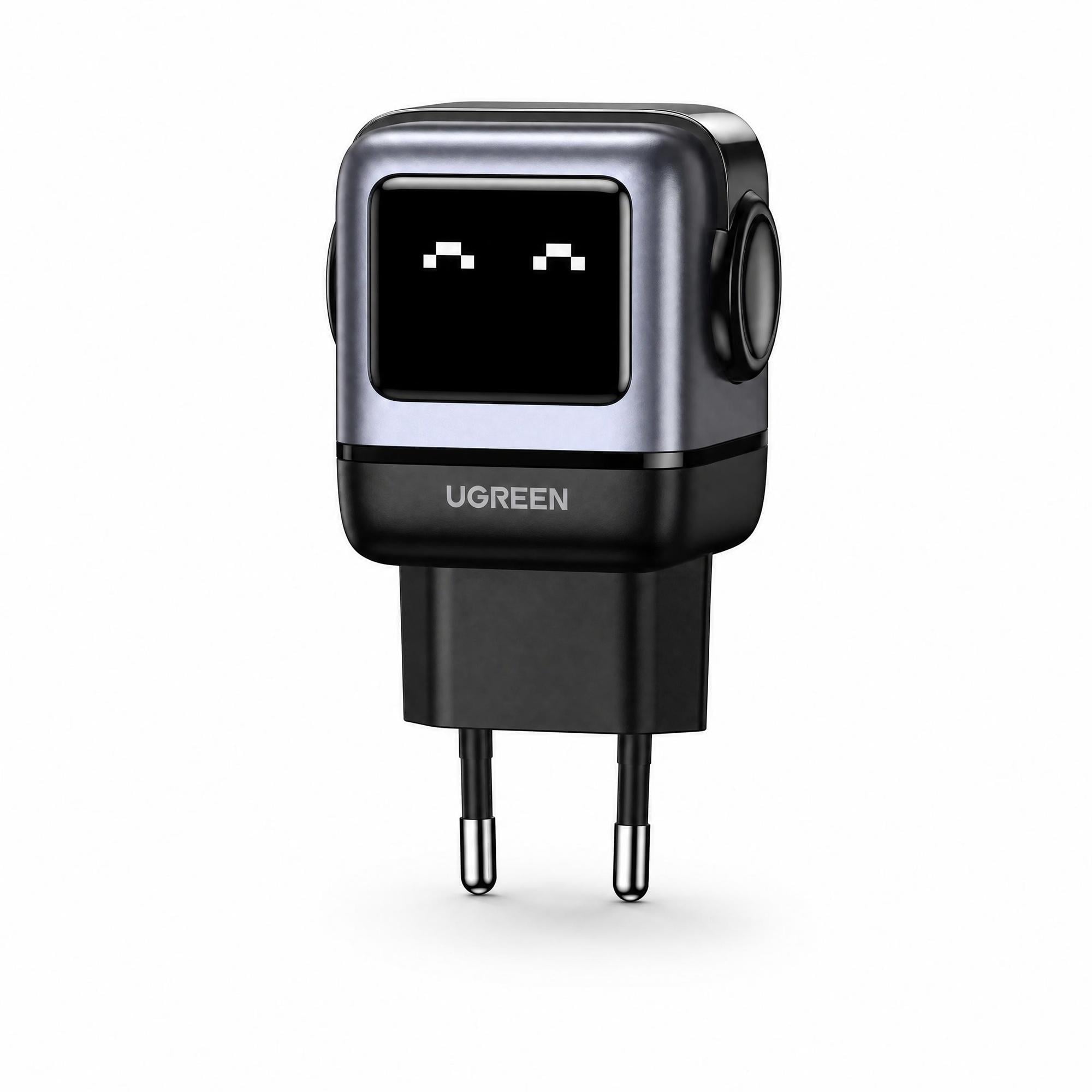Зарядное устройство сетевое UGREEN Nexode RG Robot CD361 GaN 65 Вт 2хUSB-C USB-A Серый (25685B)