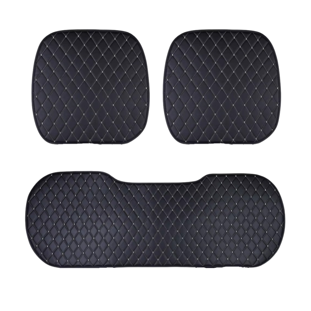 Комплект чехлов в авто на переднее и заднее сиденье 3 шт. Черно-белый