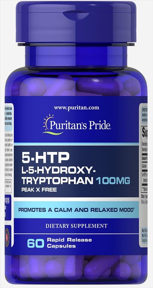 Аминокислота Puritans Pride 5-HTP 100 мг 60 капсул