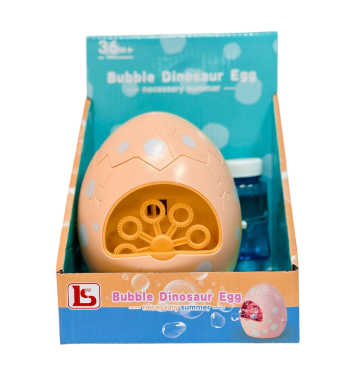 Генератор мыльных пузырей LSP6 с запаской Яйцо динозавра Светло-розовый (2230265536)