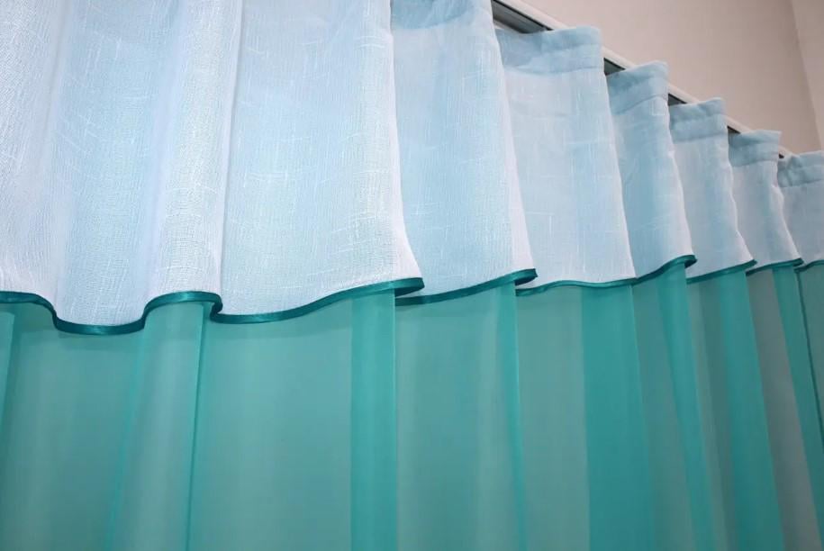 Гардина шифон/лен 270х170 см Лазурный/Белый (047к) - фото 4 Гардина шифон/лен 270х170 см Лазурный/Белый (047к) - фото 4