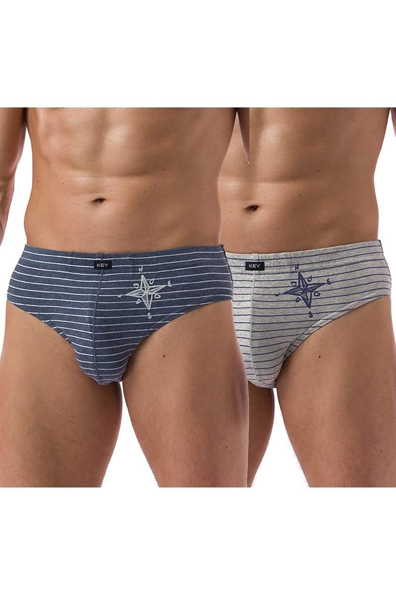 Труси сліп Key р. 48/M Сірий (74011)