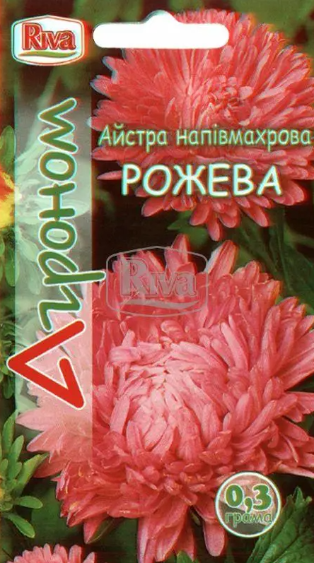 Семена Астра полумахровая Розовая Riva Trade ТД Гекса-Украина 02-01-134 0,3 г (IR002958)