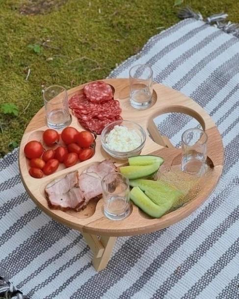 Столик для крепких напитков бук 35х35х17 см (015ст) - фото 6