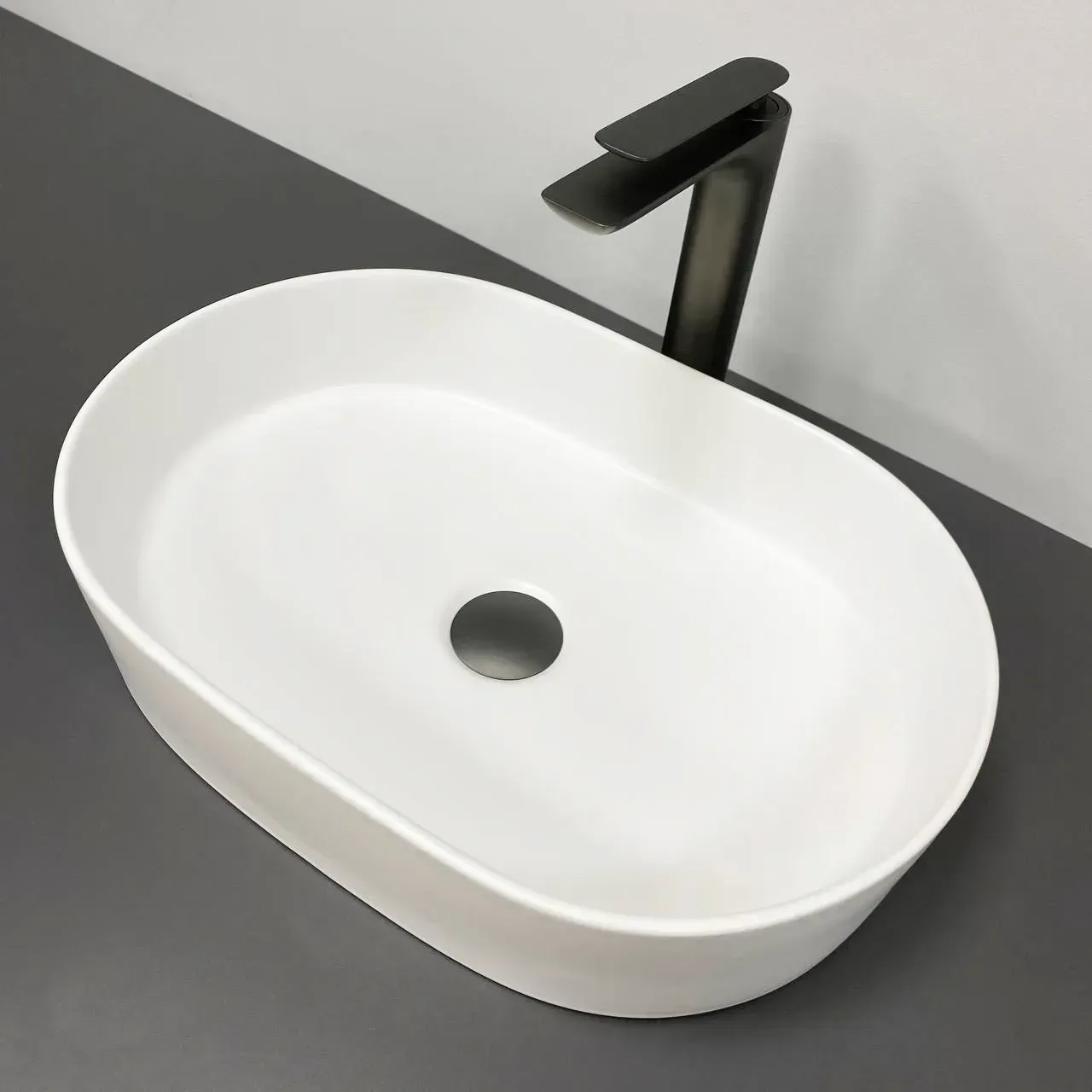 Умывальник накладной VBI Verona овальный 500x340 мм Белый матовый (RM-VBI-011320)