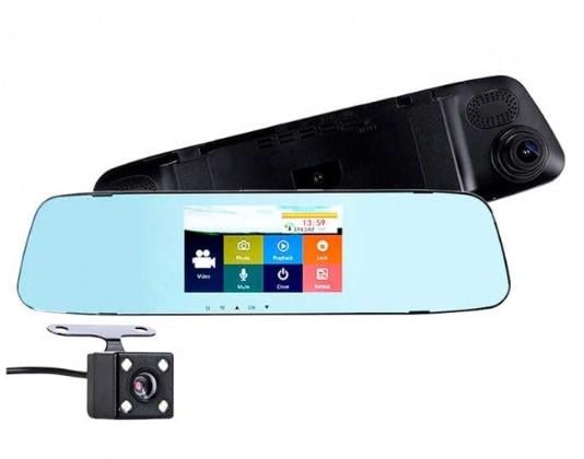 Відеореєстратор дзеркало DVR L505C на 2 камери/екран 4,3" сенсор - фото 6