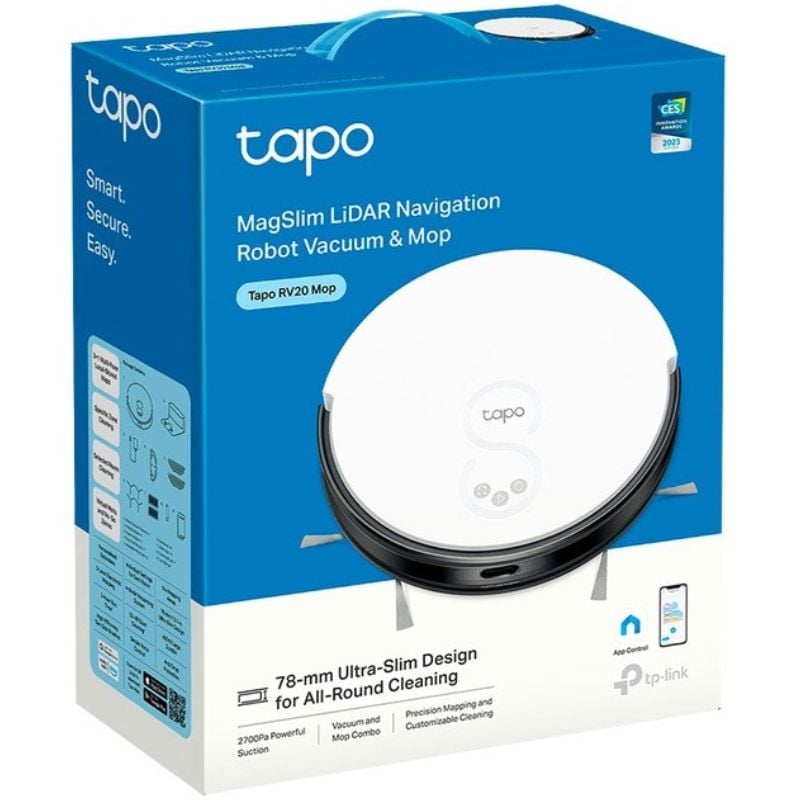 Робот-пылесос TP-Link Tapo RV20 Mop 2600 мАч (28690311) - фото 11 Робот-пылесос TP-Link Tapo RV20 Mop 2600 мАч (28690311) - фото 11