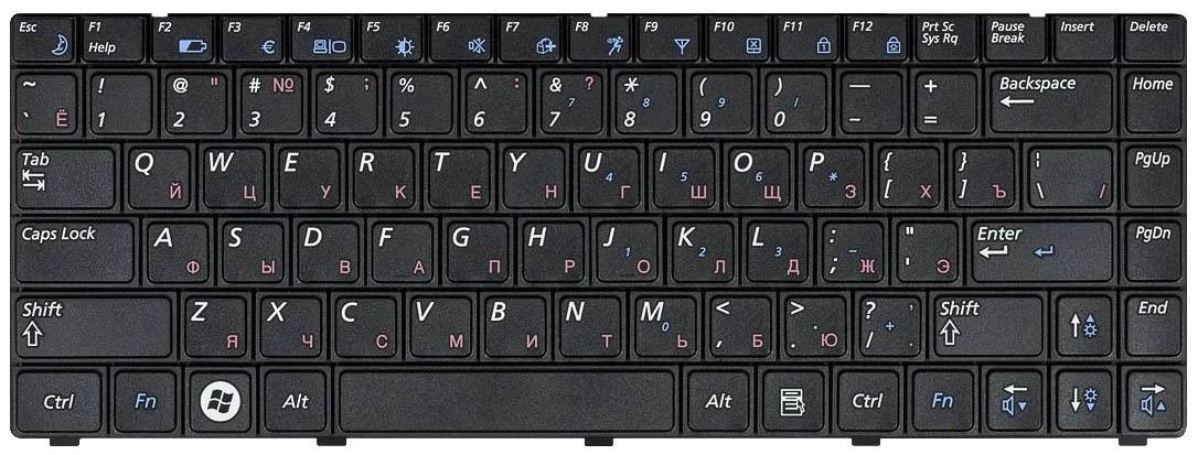 Клавиатура для ноутбука Samsung R420/R418/R423/R425/R428/R429/R469/RV41/RV408 Black