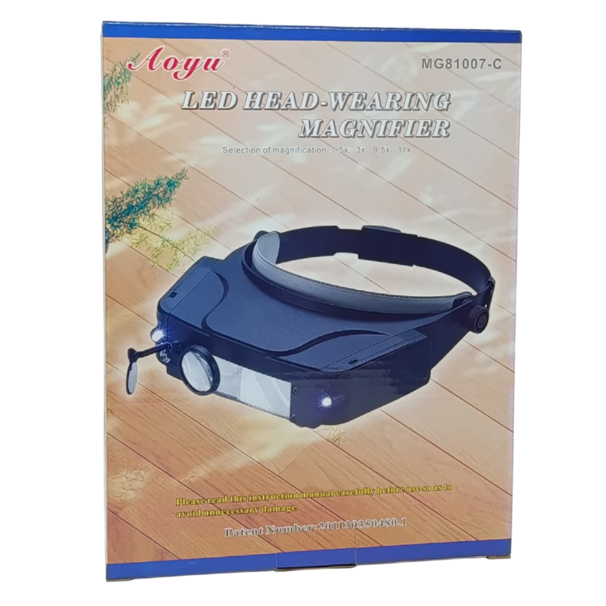 Лупа бинокулярная налобная Aoyu MG81007-C с LED подсветкой/монокуляром/зеркалом 1,5X/3X/9,5X/11X Black (160409) - фото 8 Лупа бинокулярная налобная Aoyu MG81007-C с LED подсветкой/монокуляром/зеркалом 1,5X/3X/9,5X/11X Black (160409) - фото 8