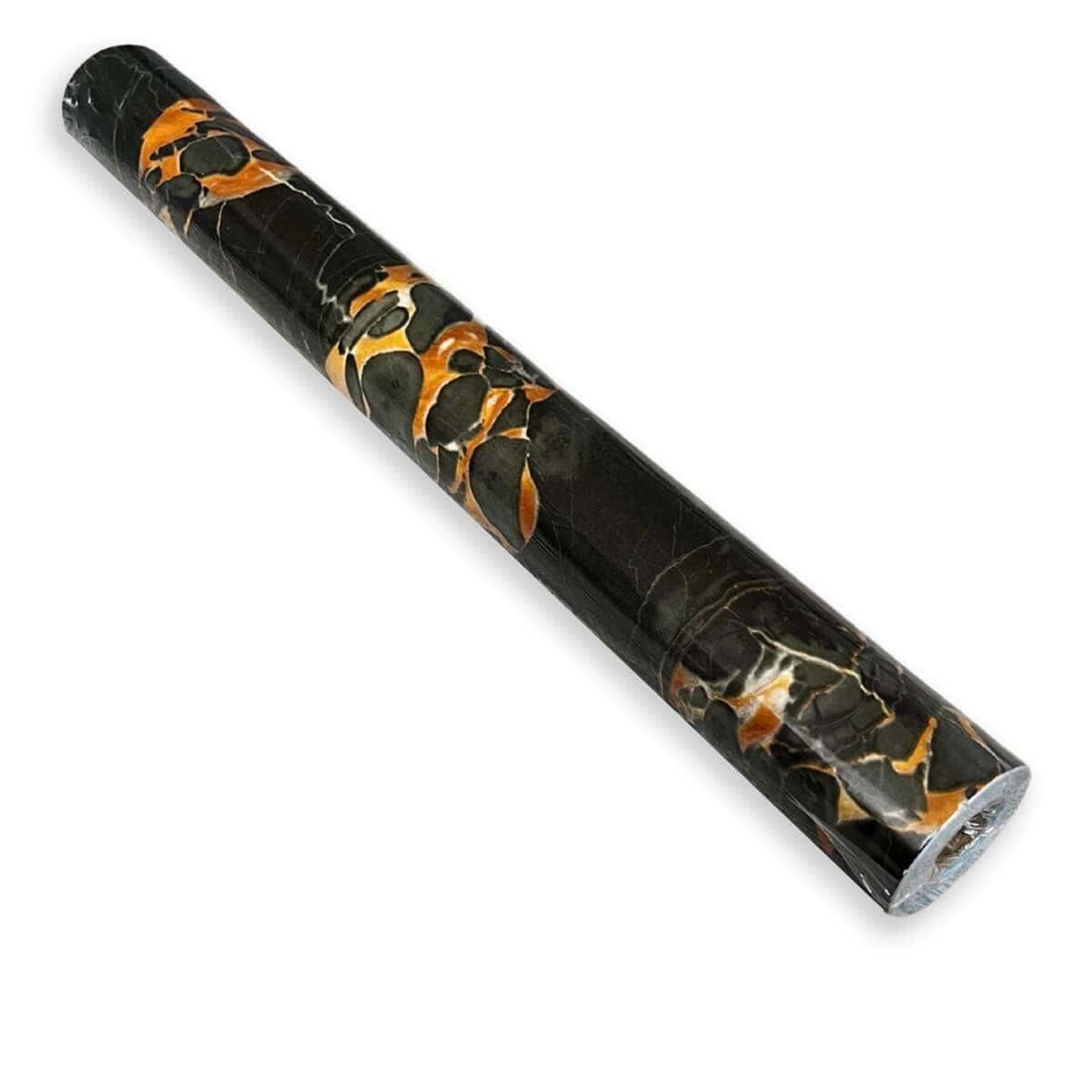 Плівка самоклеюча 0,45х10 м х0,07 мм Чорний мармур з жовтим SW-00001282 - фото 3 Плівка самоклеюча 0,45х10 м х0,07 мм Чорний мармур з жовтим SW-00001282 - фото 3