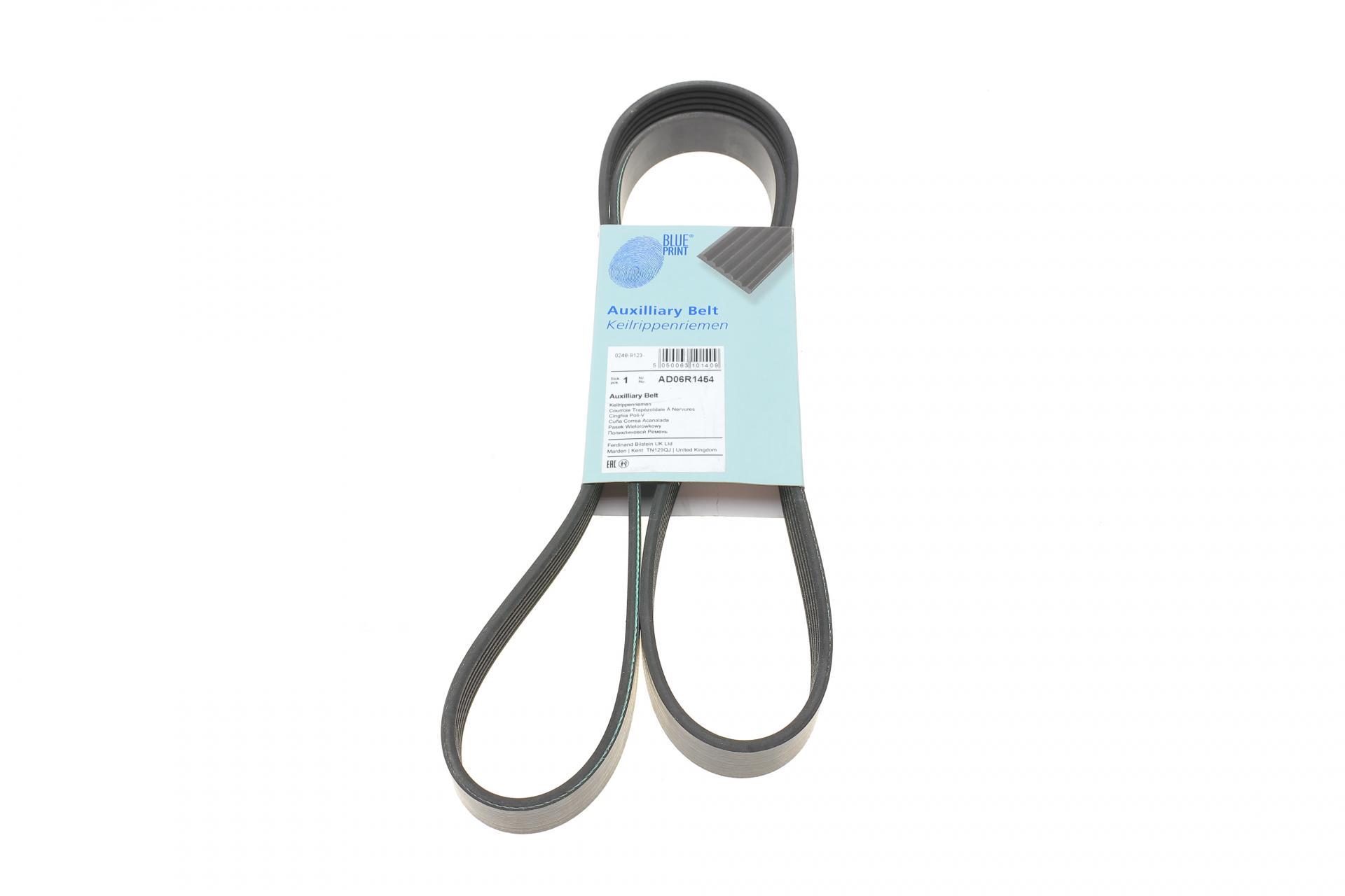 Ремень генератора BLUE PRINT для Peugeot 206/Citroen C5/Xantia/Xsara/Berlingo 1.4-2.0 96-/Skoda Fabia 1.2 01-14 (AD06R1454)