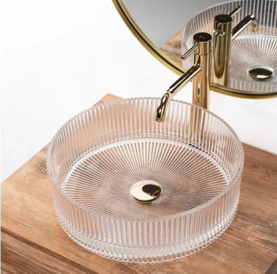 Умывальник Rea Ingrid 40x40 см Transparent (REA-U0278) - фото 2 Умывальник Rea Ingrid 40x40 см Transparent (REA-U0278) - фото 2